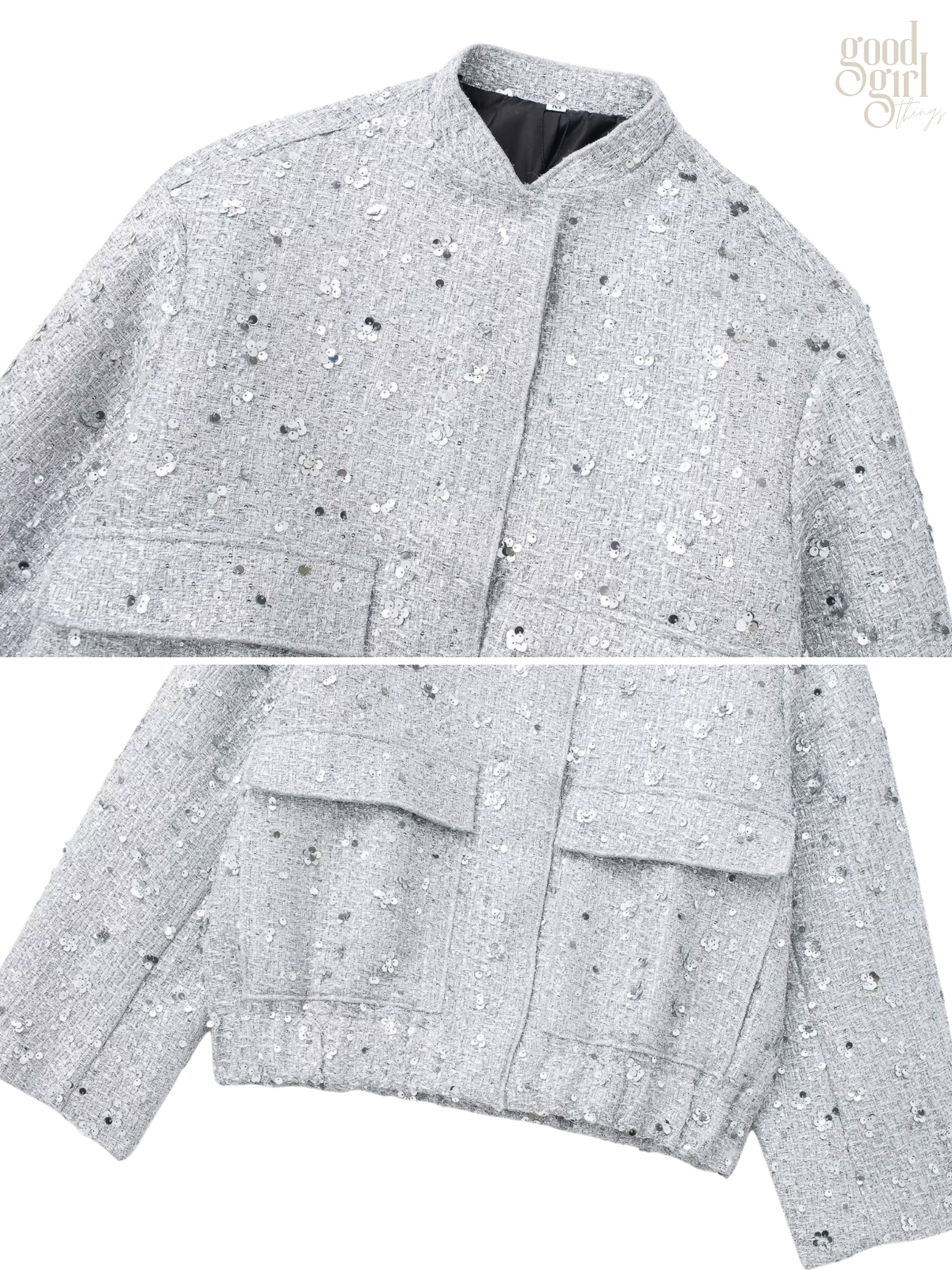 Janel Sparkle Sequin Jacket