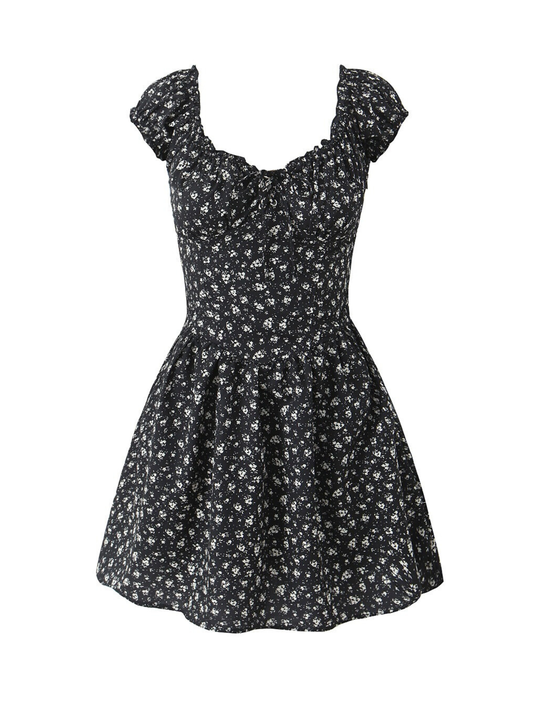 Nailea Floral Puff Sleeve Mini Dress