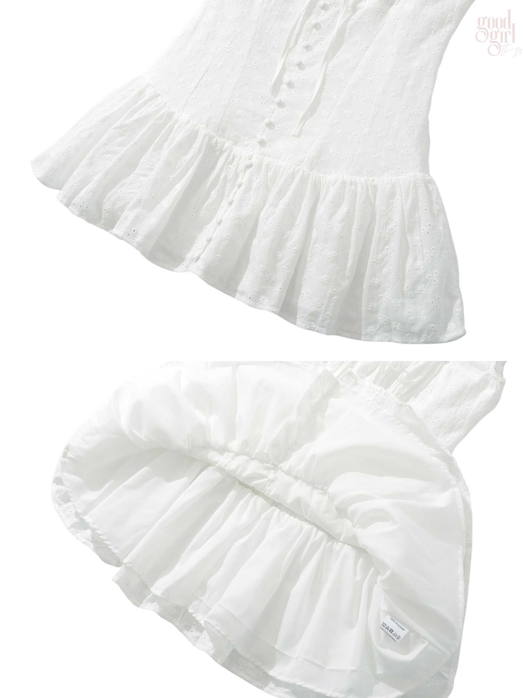 Shiloh Broderie Trim Corset Mini Dress