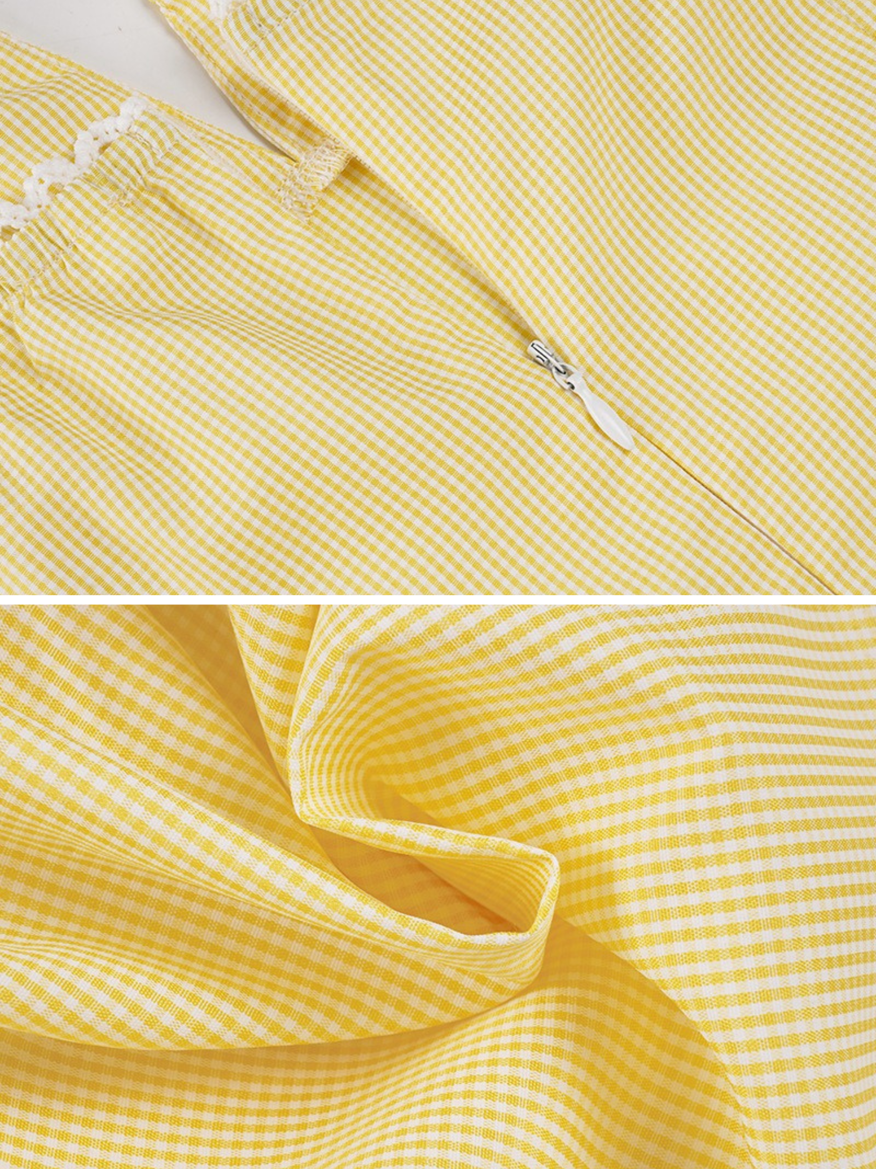 Analee Gingham Ruffle Mini Dress