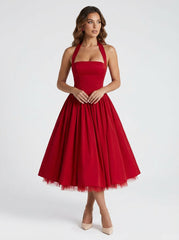 Cressida Halter Corset Midi Dress