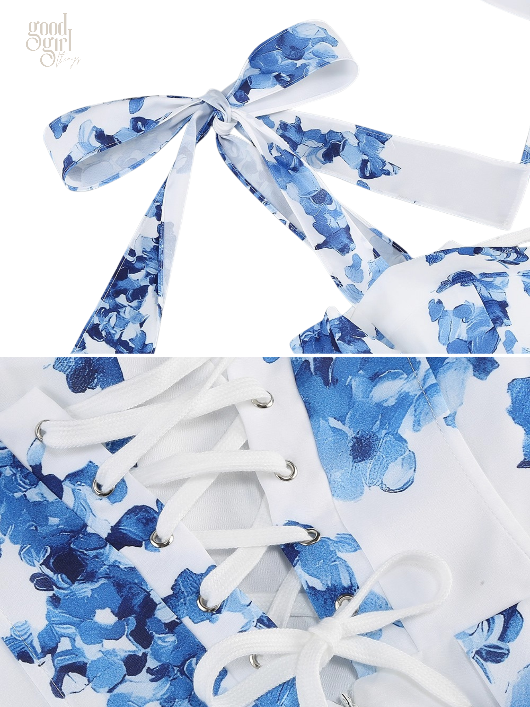 Nina Bow Strap Floral Midi Dress