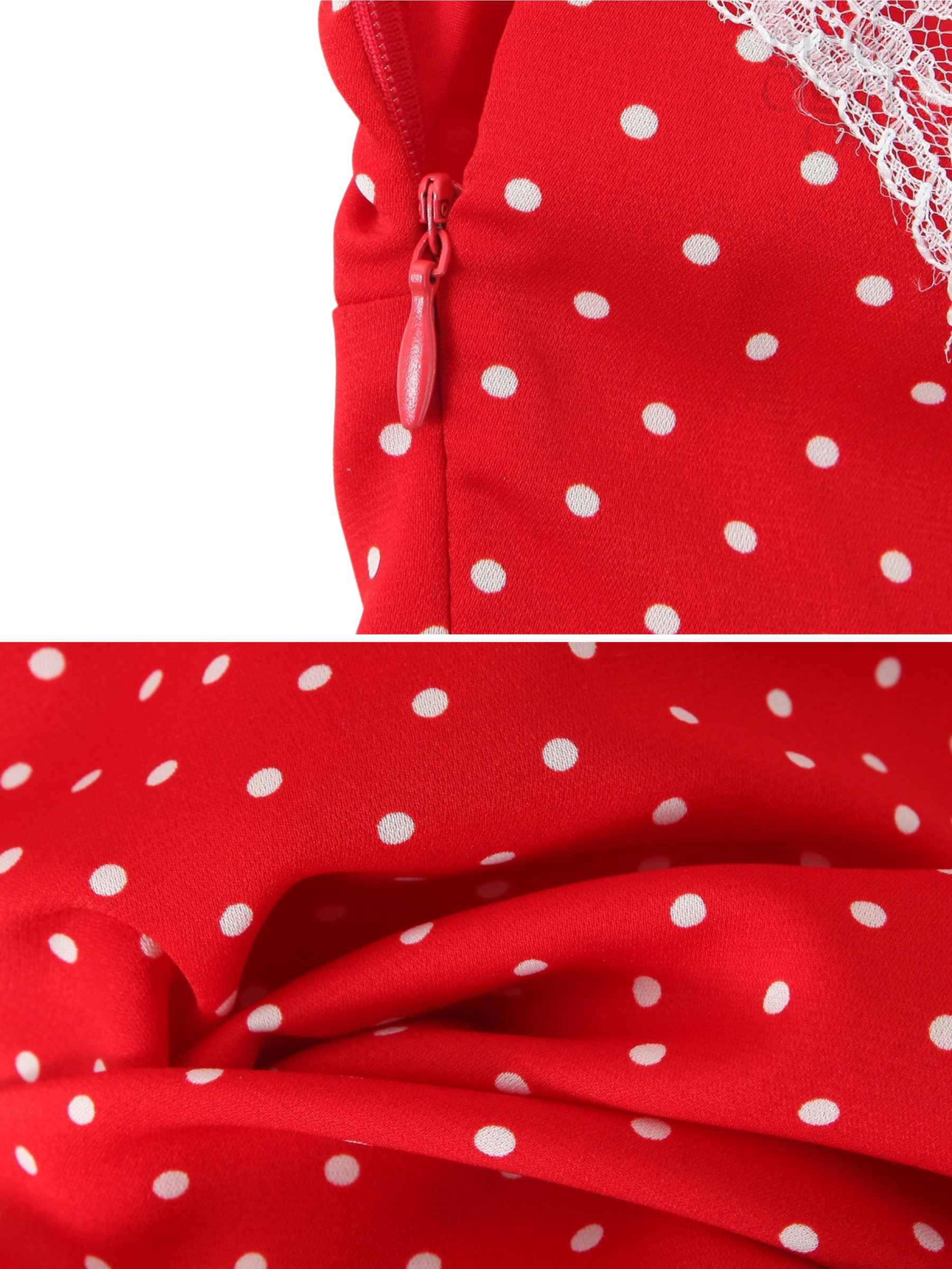 Hudsyn Polka Dot Halter Mini Dress