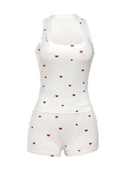 Daysi Heart Print Lounge Set