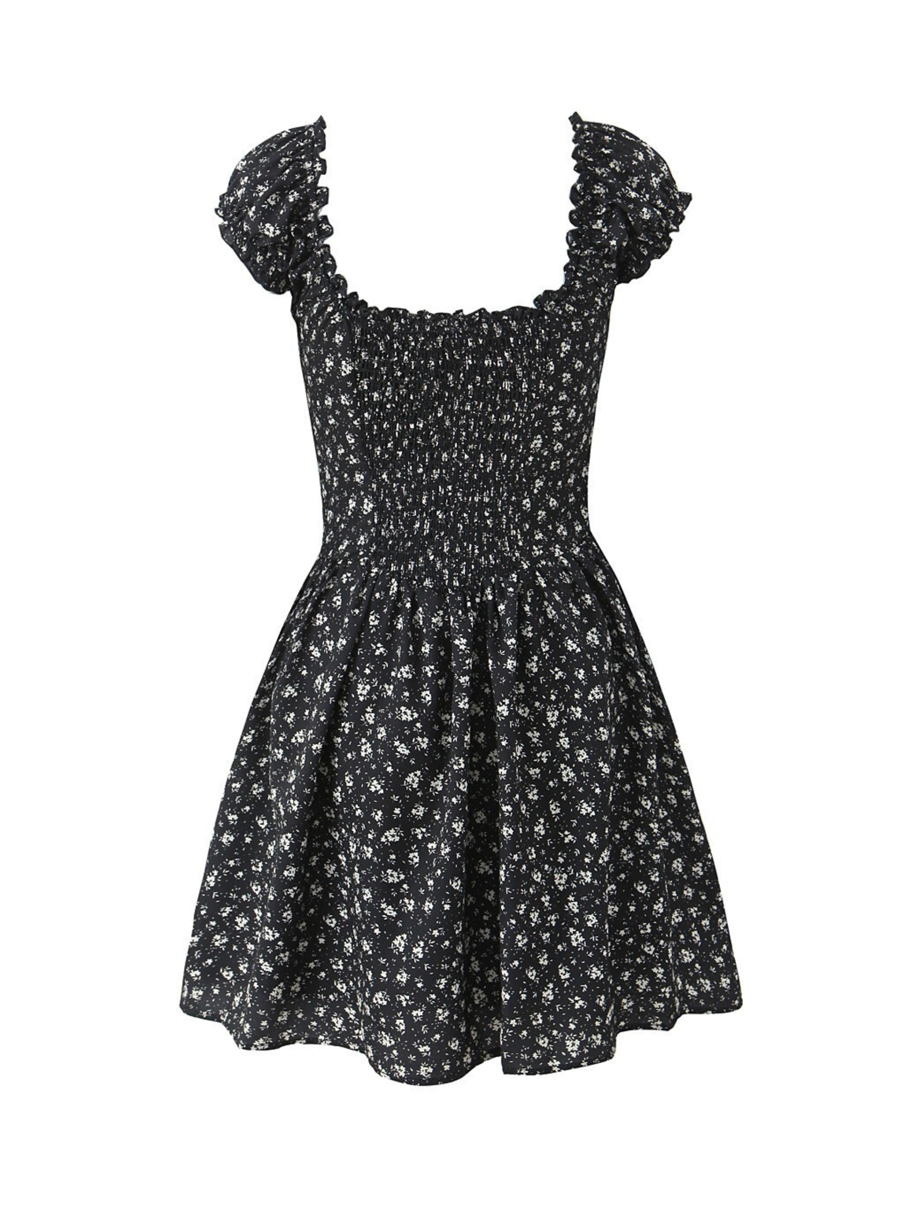 Nailea Floral Puff Sleeve Mini Dress