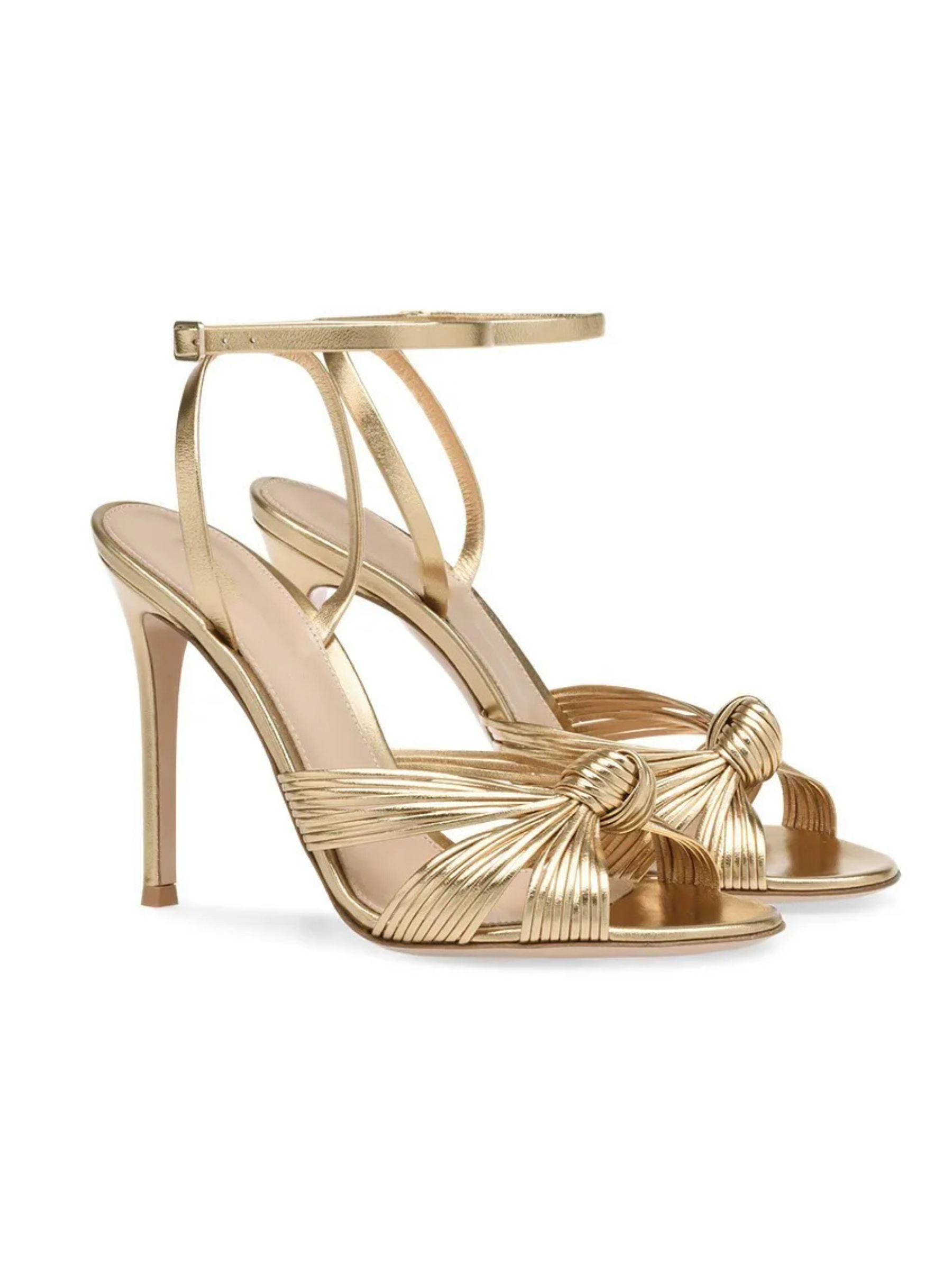 Sirena Golden Strappy Heels