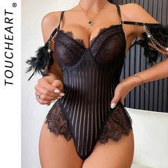 Bilizna Outfit Pajamas Set Garter Fancy Underwear Sekca Ensemble Lingeries Femmes Bra & Corset Vs