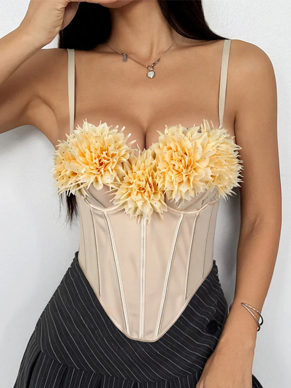 Corset Tank Tops Bra Bling Diamond Rhinestone Y2k Top Shirtssweet Party Camis Club