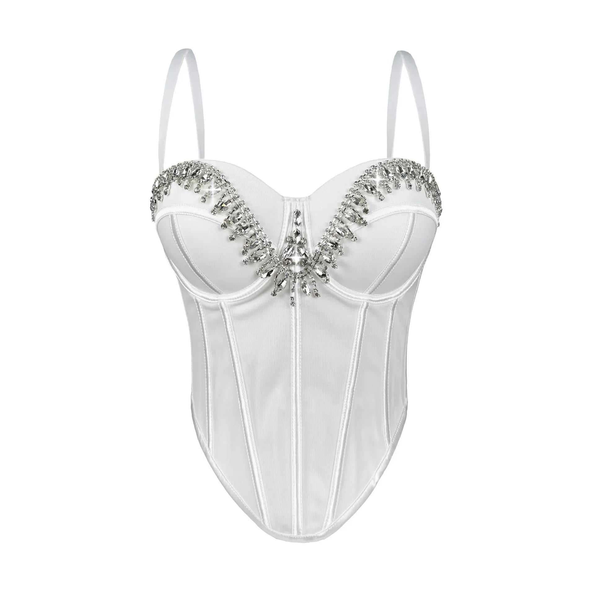 Corset Tank Tops Bra Bling Diamond Rhinestone Y2k Top Shirtssweet Party Camis Club