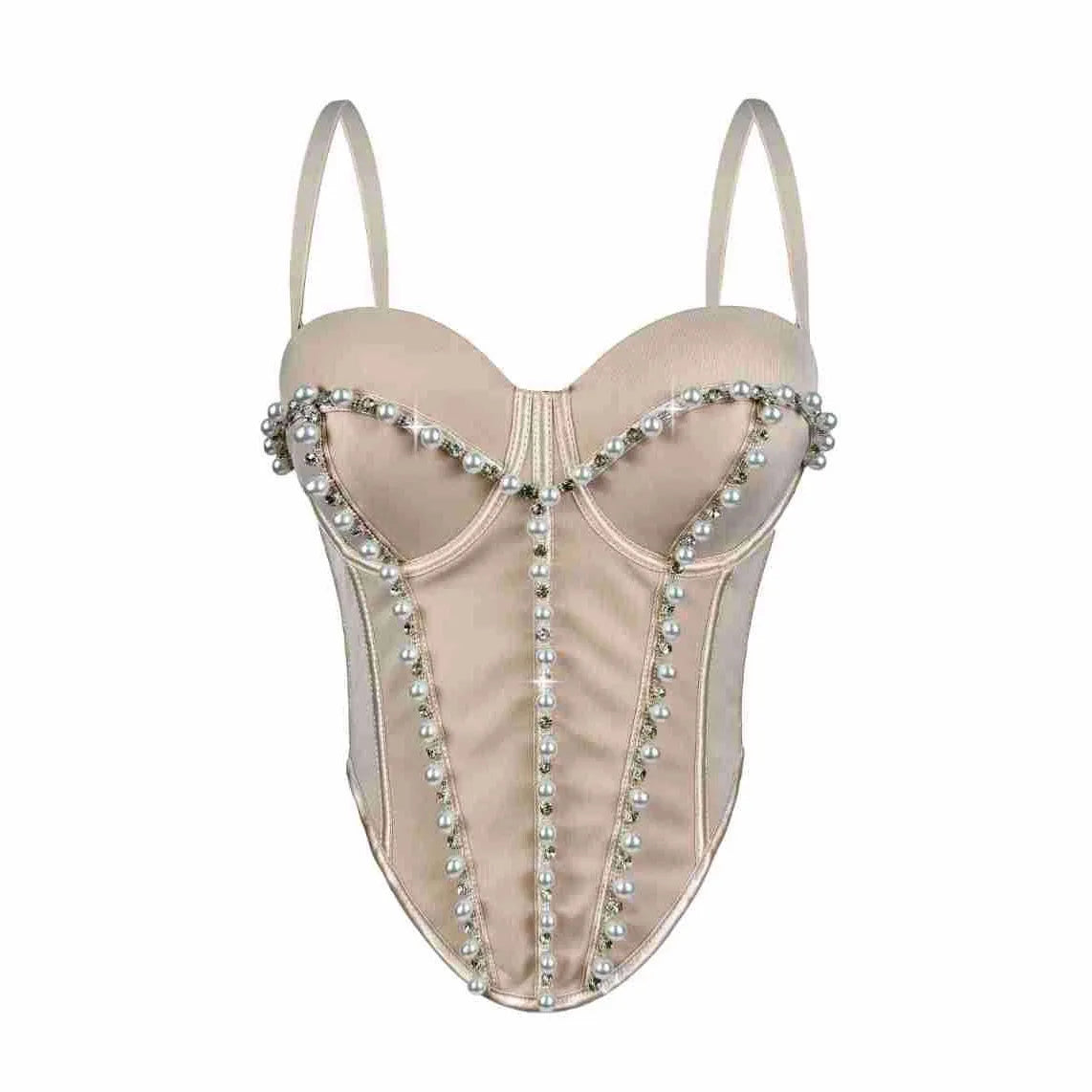 Corset Tank Tops Bra Bling Diamond Rhinestone Y2k Top Shirtssweet Party Camis Club
