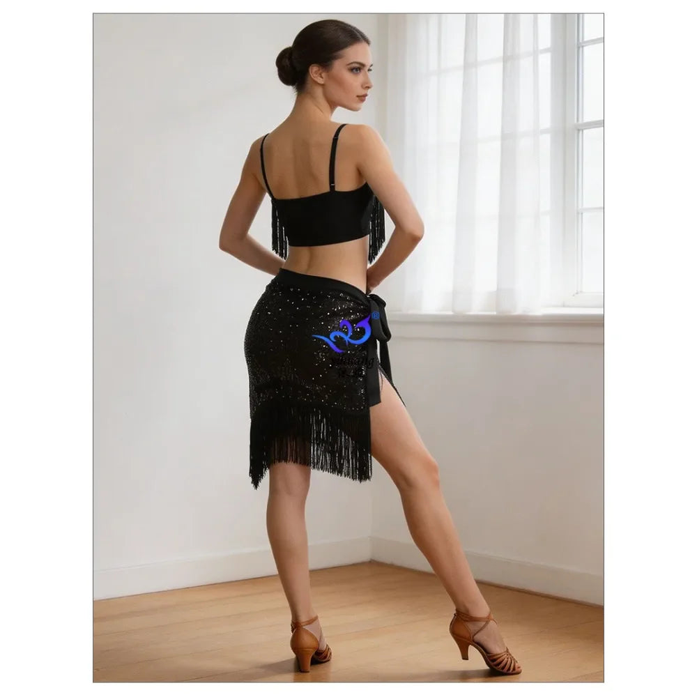 Dress Latin Dance Skirt Dance Wear Stage Performances Suit Party Tassel Competition uniform