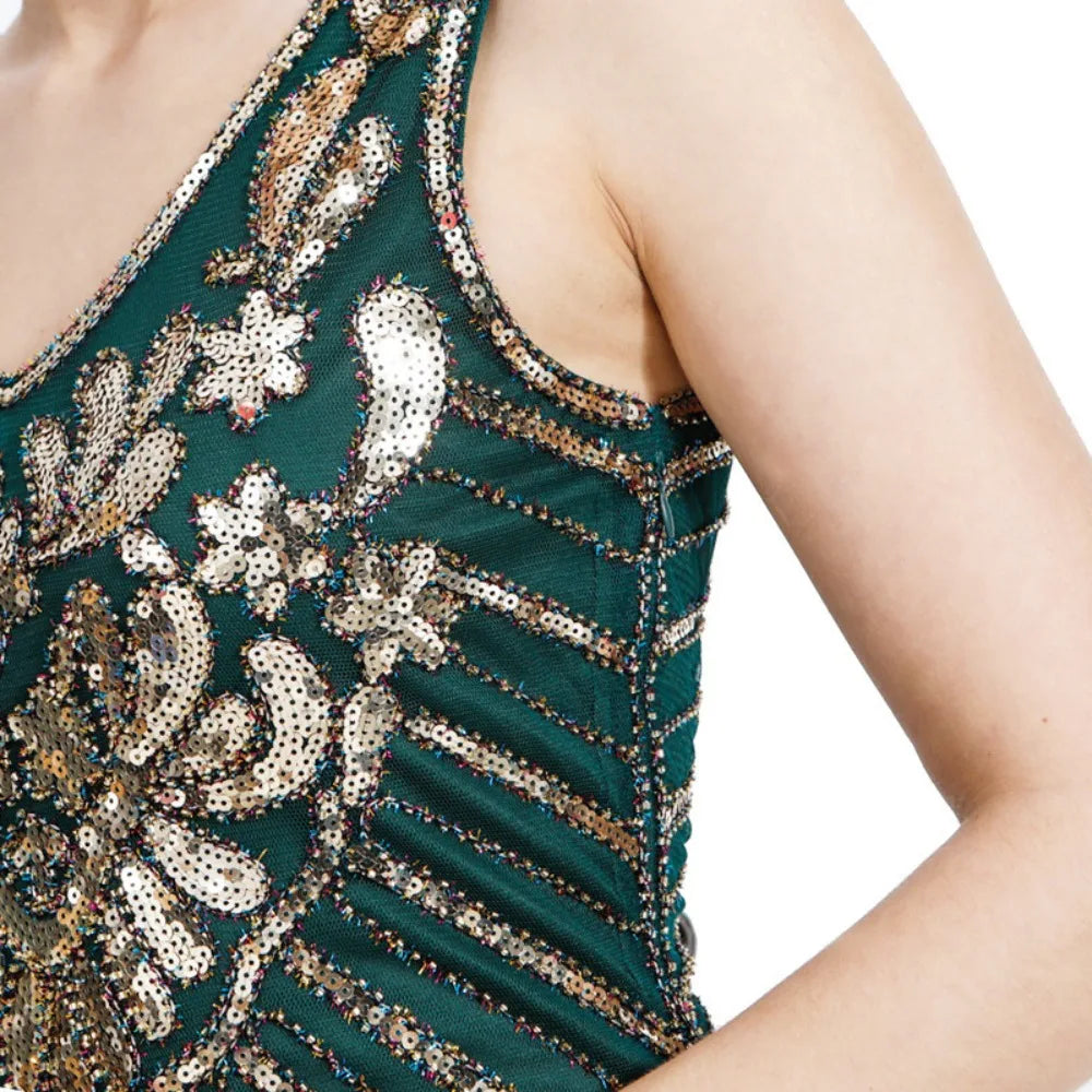Elegant Dress Sequins Dress Luxury Party Club Streetwear Stage Show Vintage