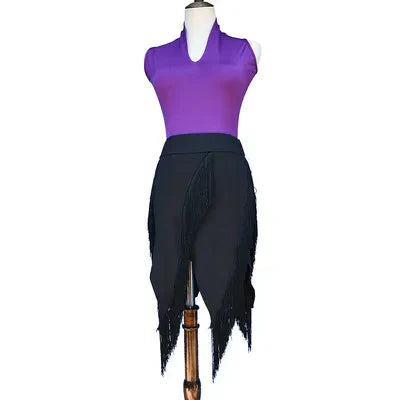 Dancewear Performance Ompetition Skirt Latin Dress Fringe Skirt Elegant