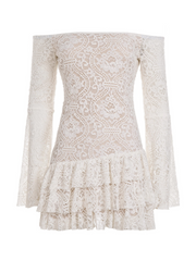 Jadore Off Shoulder Lace Mini Dress
