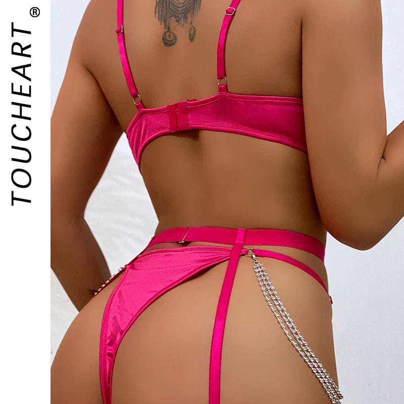 Lace Underwear Bilizna Lingerie Super G-string Bodysuits Female Underwear Set G-row Whole Vs