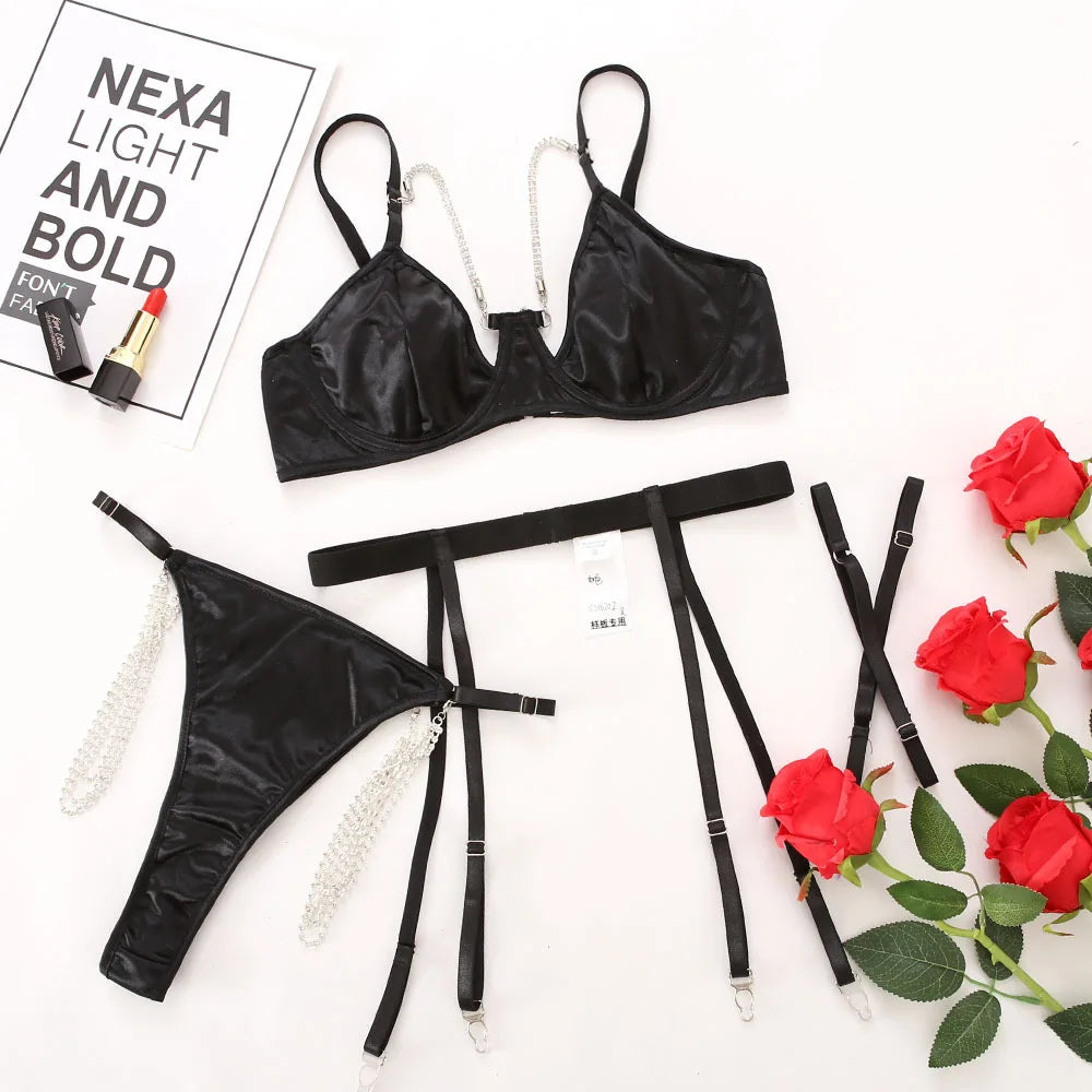 Lace Underwear Bilizna Lingerie Super G-string Bodysuits Female Underwear Set G-row Whole Vs