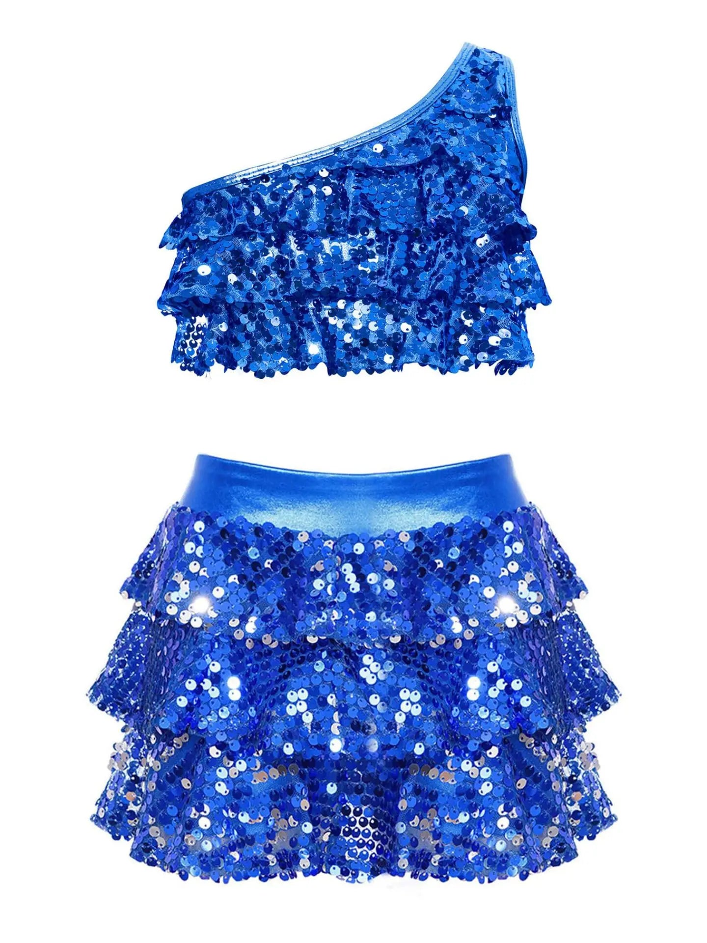 Latin Glitter Dancewear Children Set Performance Kids Competition Uniform Girl Dress