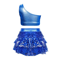 Latin Glitter Dancewear Children Set Performance Kids Competition Uniform Girl Dress