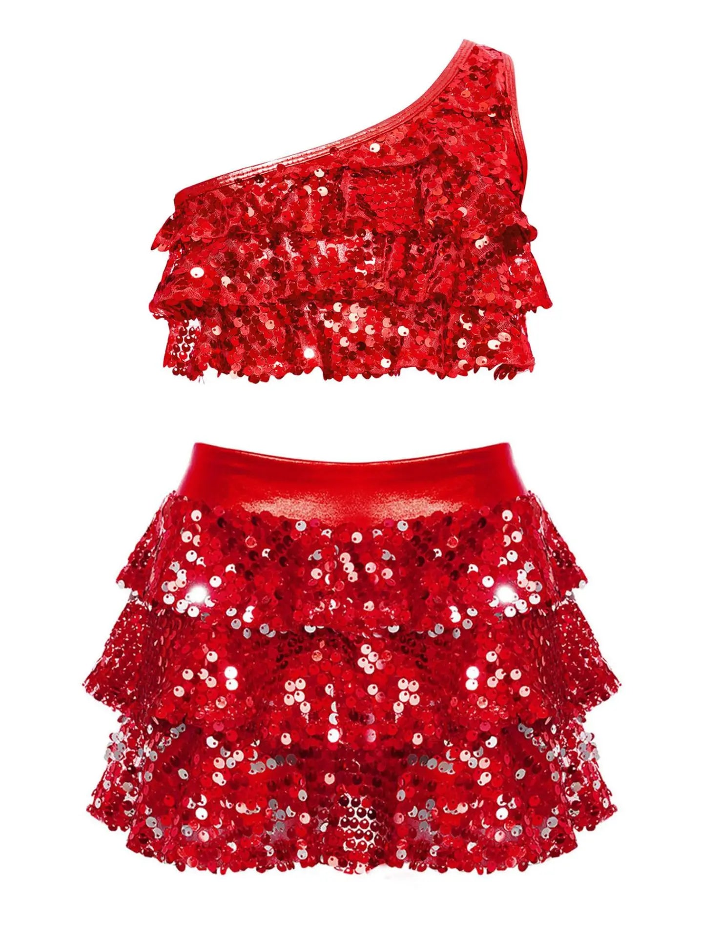 Latin Glitter Dancewear Children Set Performance Kids Competition Uniform Girl Dress