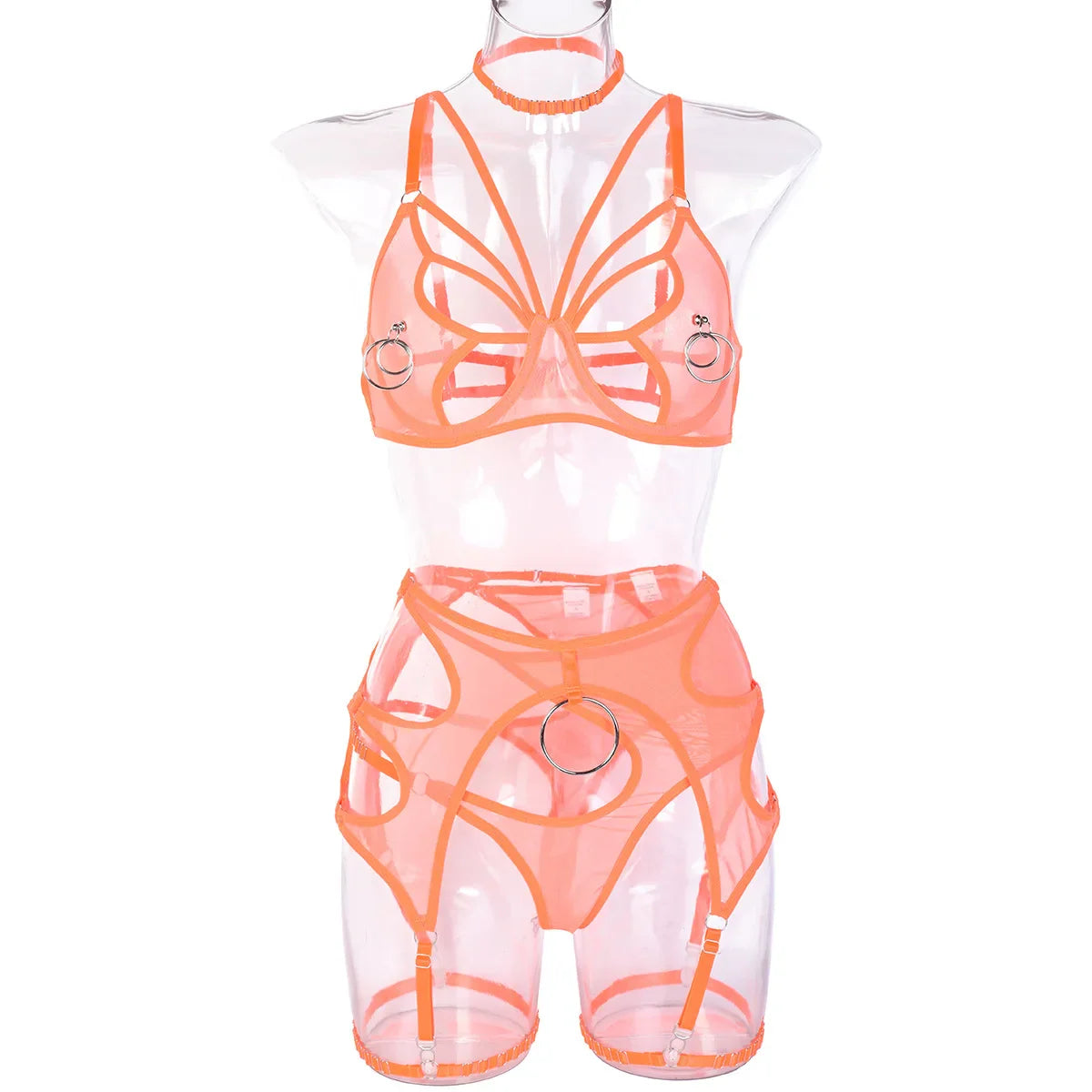 Lingerieset Dames Sexiest Bra Set Underwear Minimalist Bras Lingeries Sets With Garter and Stockings