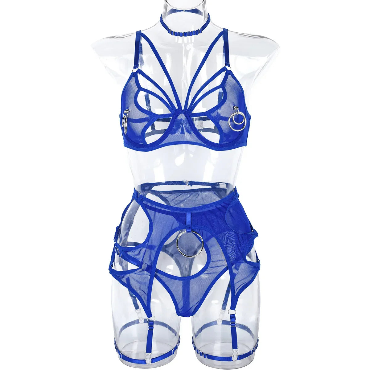 Lingerieset Dames Sexiest Bra Set Underwear Minimalist Bras Lingeries Sets With Garter and Stockings