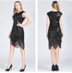 Luxury Party Club Streetwear Stage Show Vintage Elegant Dress Sequins Dress