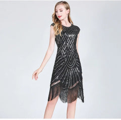 Luxury Party Club Streetwear Stage Show Vintage Elegant Dress Sequins Dress