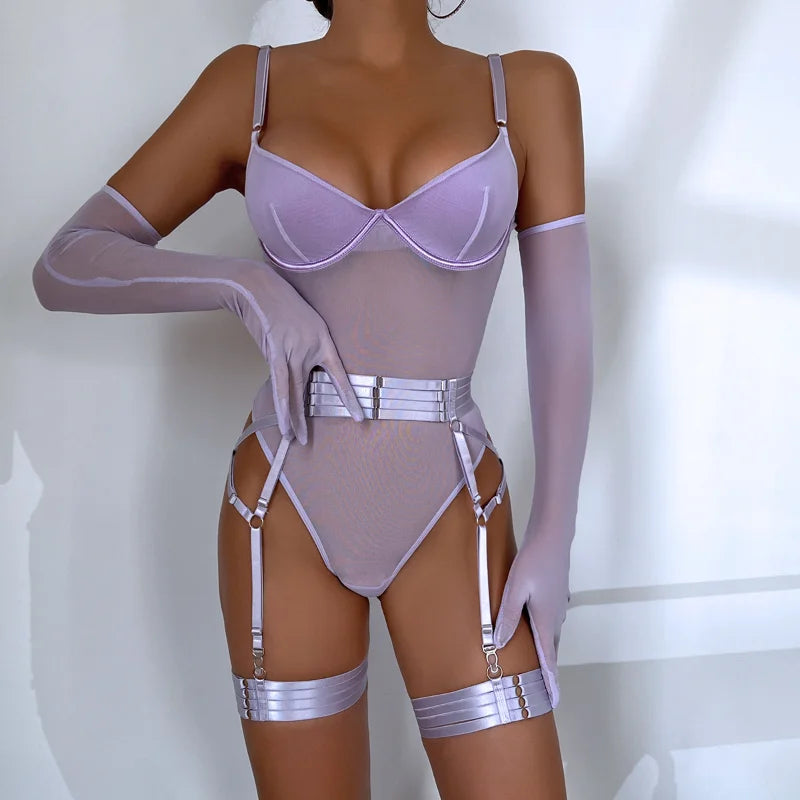 Underwear Sets Lingerie Super Erotic Lingerie Lingeries Bra and Panty Set See-through Bras