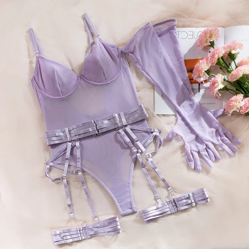 Underwear Sets Lingerie Super Erotic Lingerie Lingeries Bra and Panty Set See-through Bras