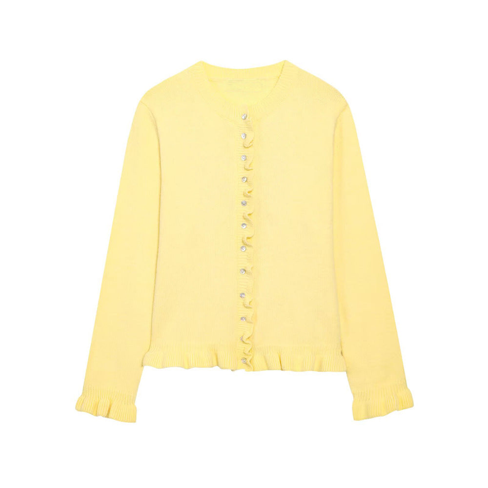 Dakoda Ruffled Knit Cardigan