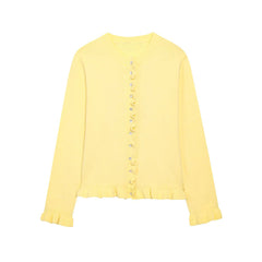 Dakoda Ruffled Knit Cardigan