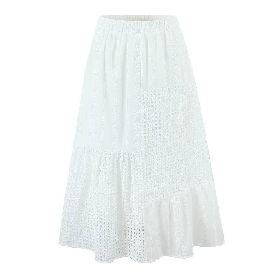 Jacie Embroidered Cut-Out Skirt Set