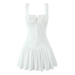 Jhene Embroidered Square Neck Dress