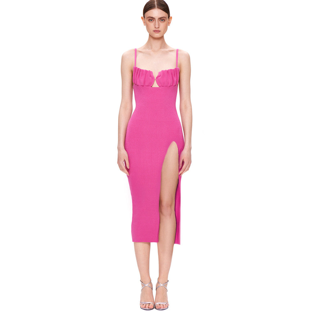 Maya Bandage Slit Midi Dress