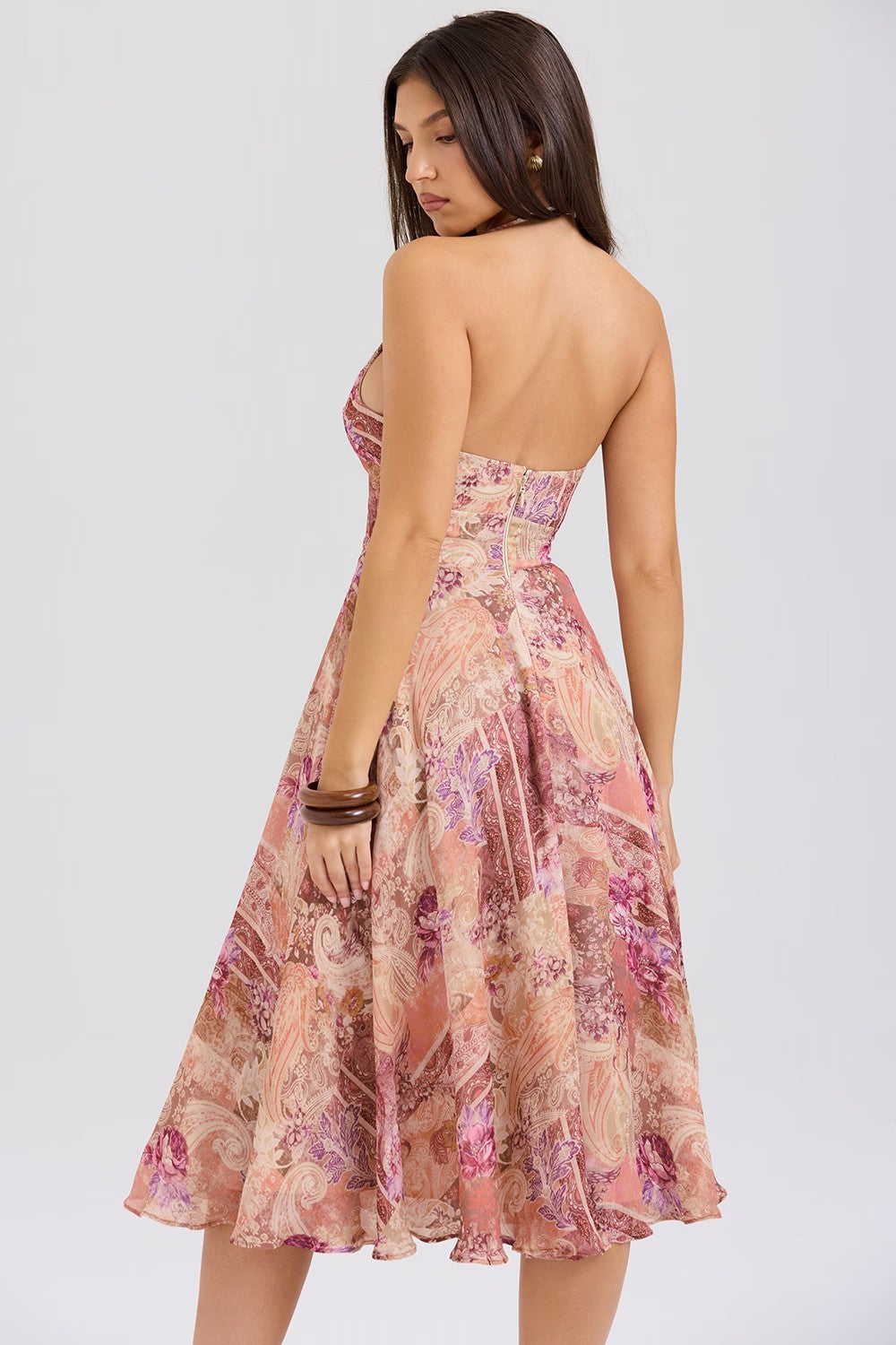 Dareen Floral Halter Midi Dress