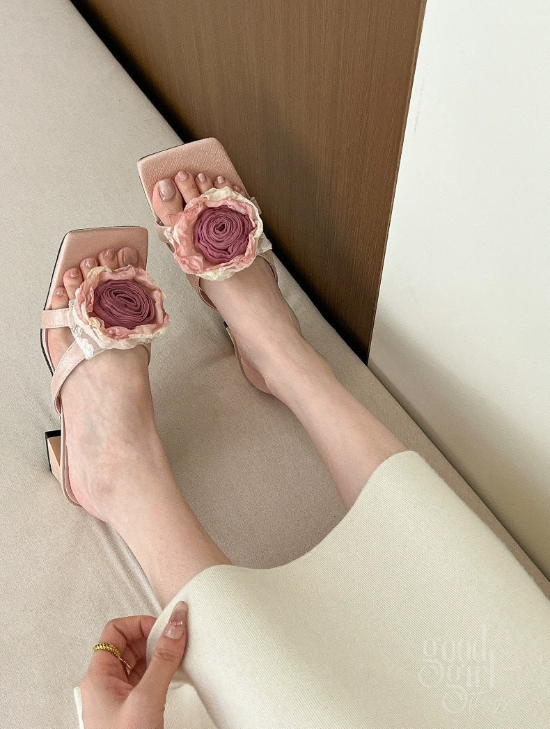 Aiva Floral Mules