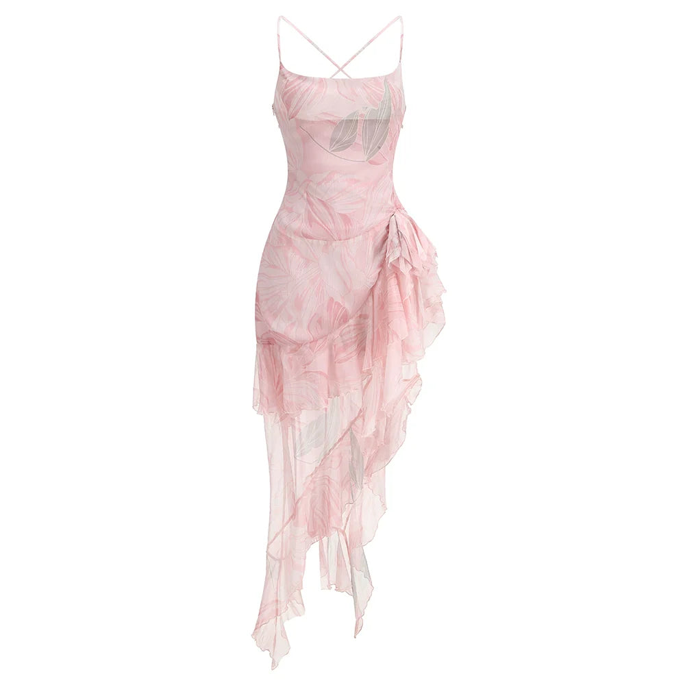 Lynden Backless Floral Maxi Dress
