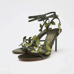 Gold Flower Stiletto Heels