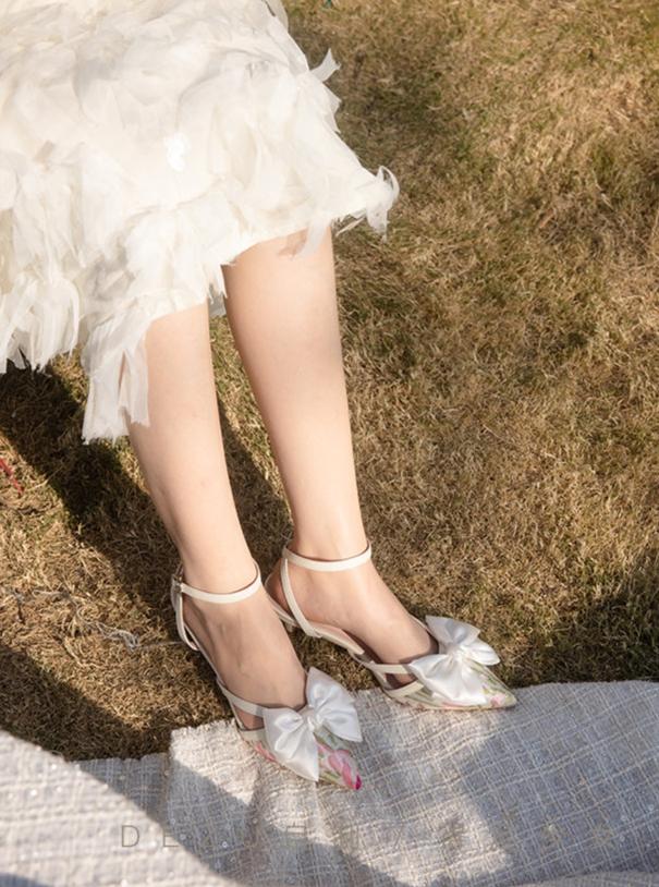 Aleyna Satin Bow Heels