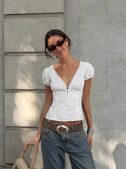 Ada Lace Trim Top