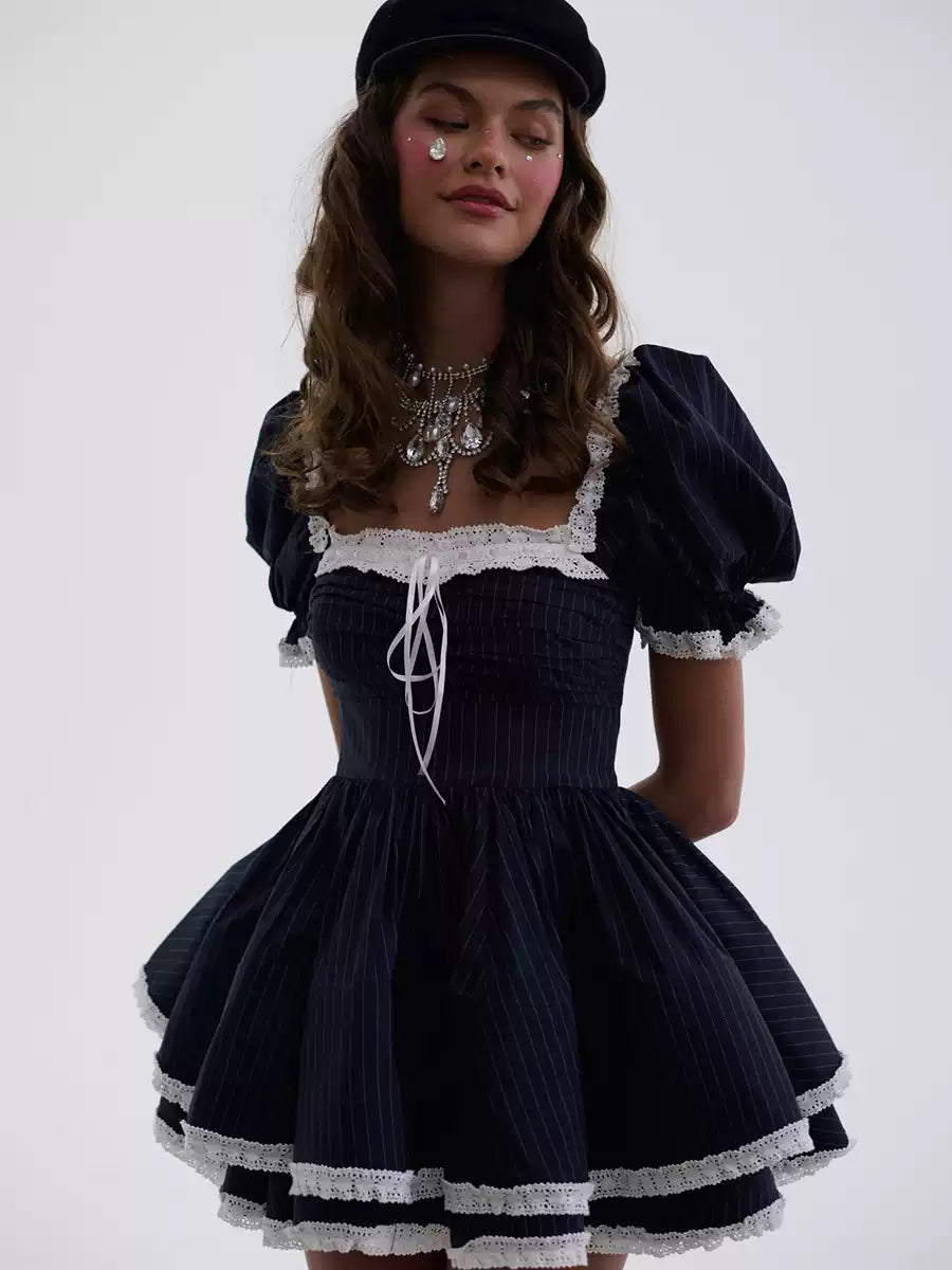 Dionna Lace Trim Mini Dress