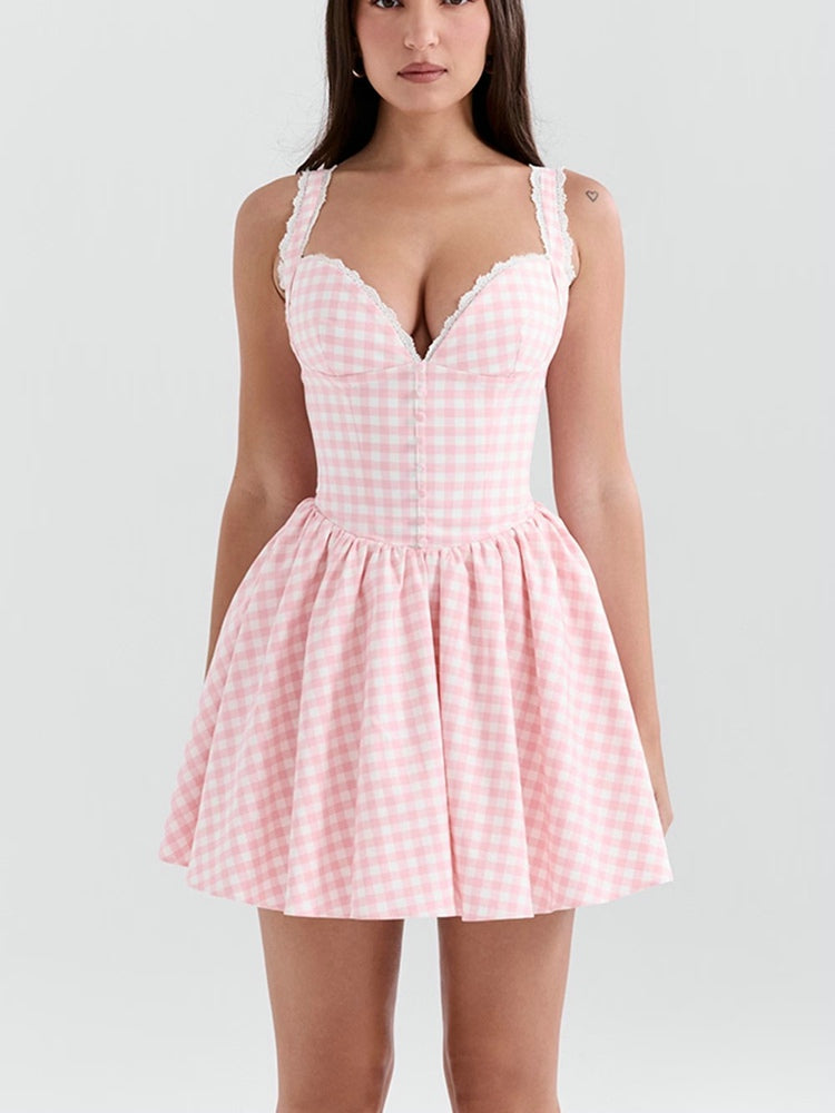 Wendy Mini Dress in Pink