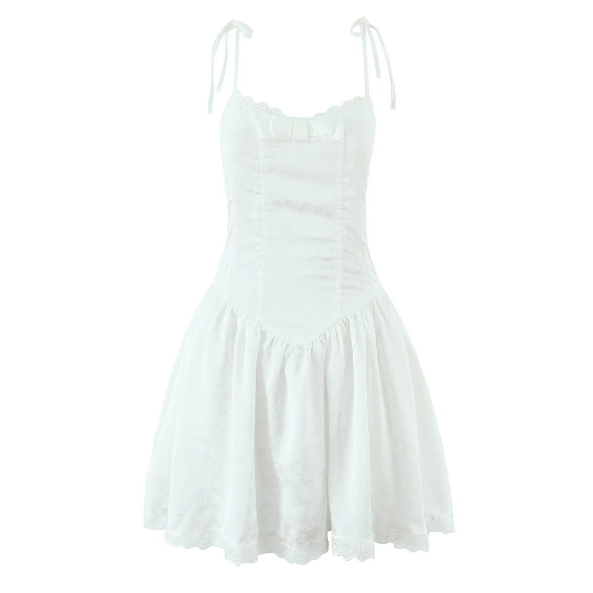Arsema Puffy Lace Mini Dress