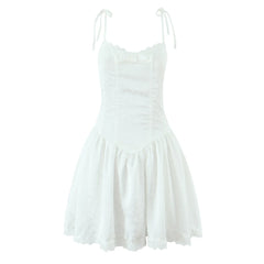 Arsema Puffy Lace Mini Dress