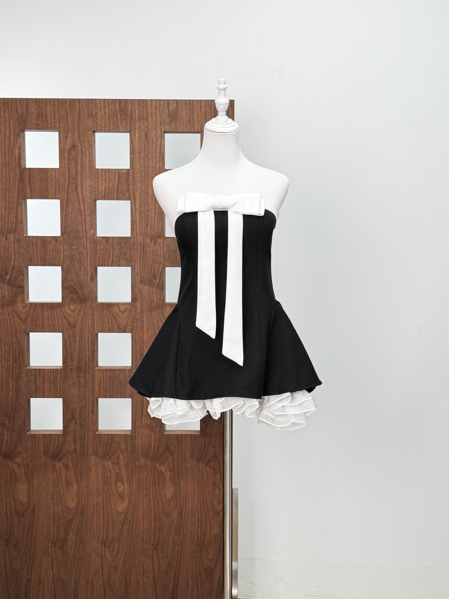 Strapless Bow Mini Dress