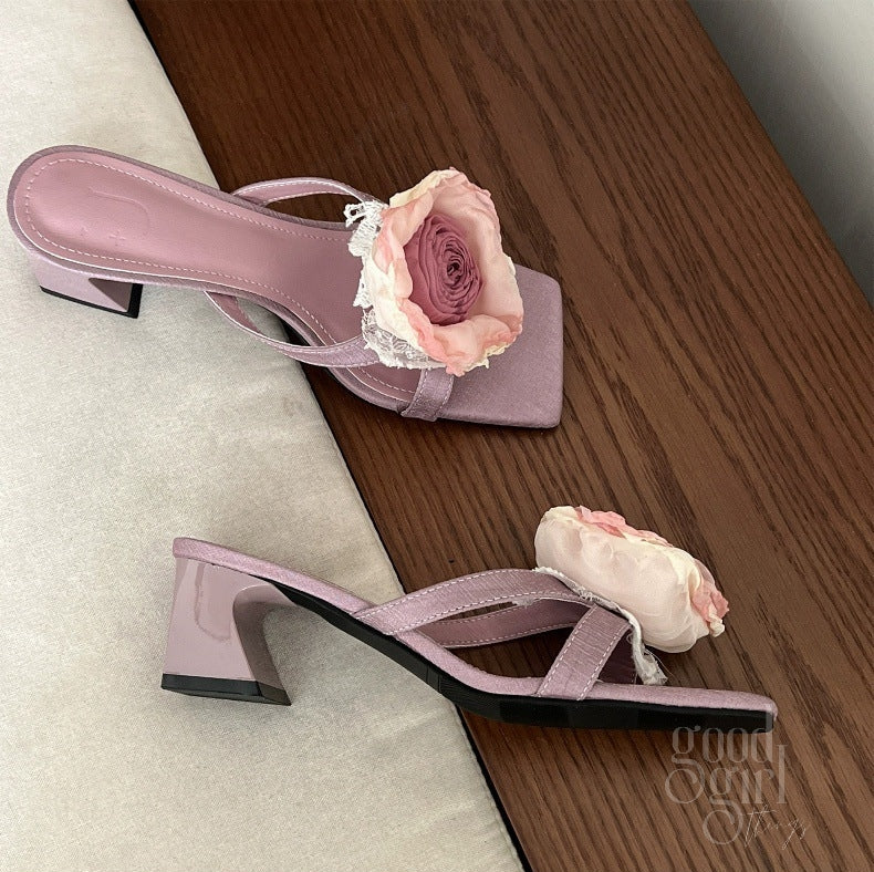 Aiva Floral Mules