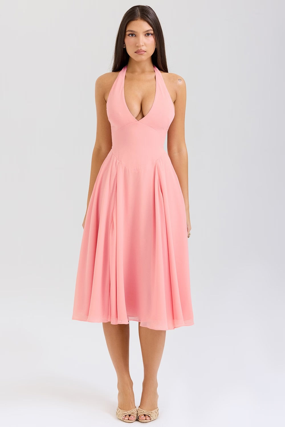 Dareen Floral Halter Midi Dress