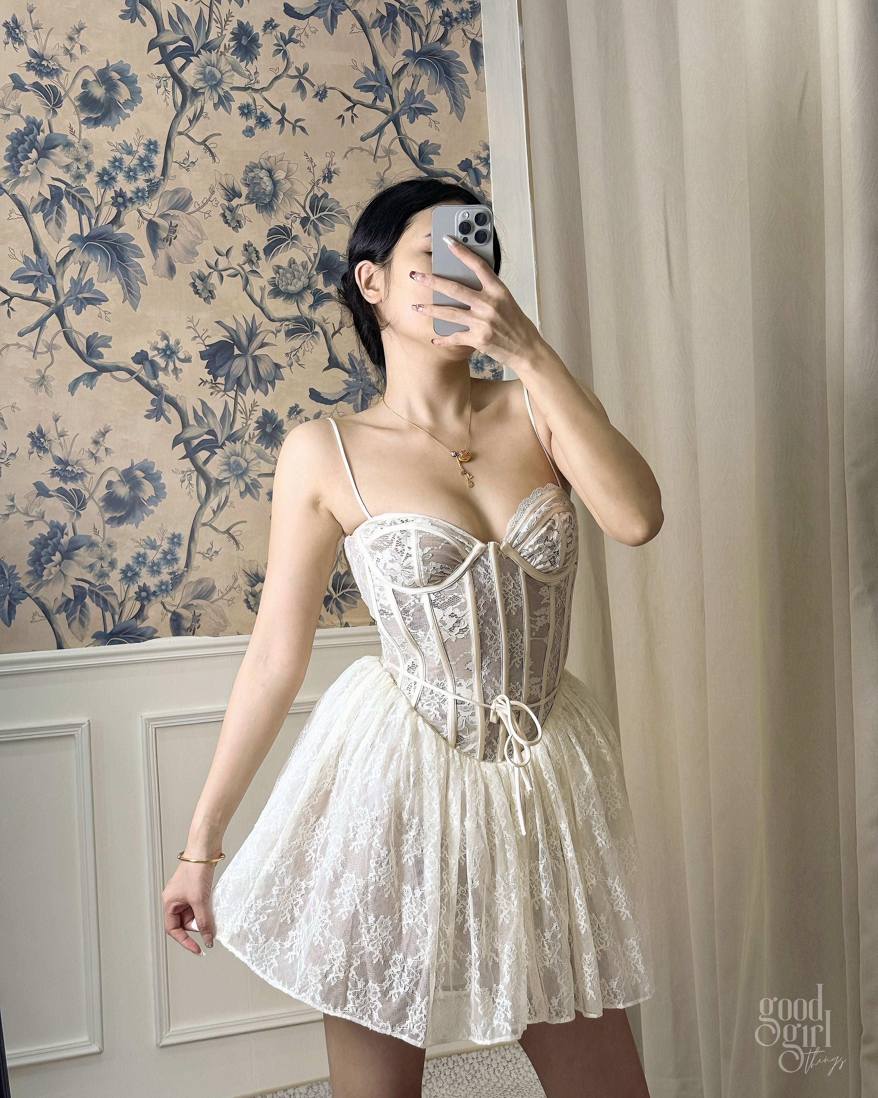 Daphne Lace Corset Mini Dress