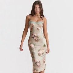 Delfina Satin Midi Dress