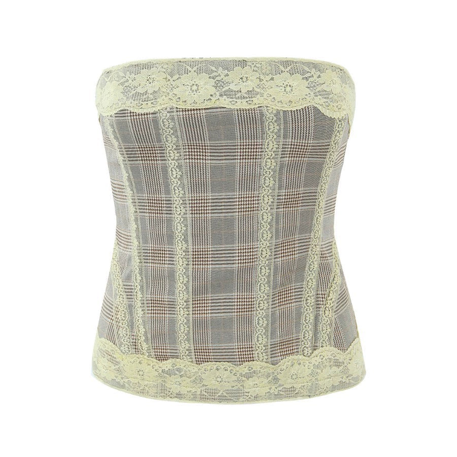 Effie Plaid Tube Top Skirt Set